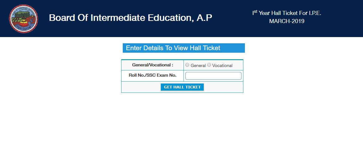 AP Inter Hall Tickets